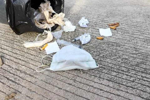 Full garbage spread Stock Photos