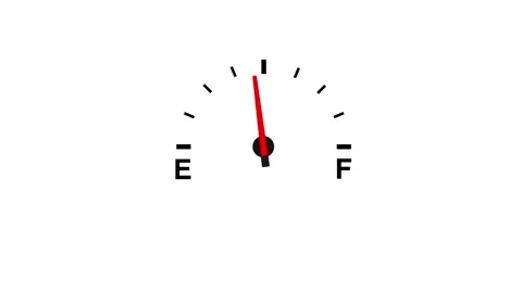 Full gas fuel gauge dial 2d animation bl... | Stock Video | Pond5