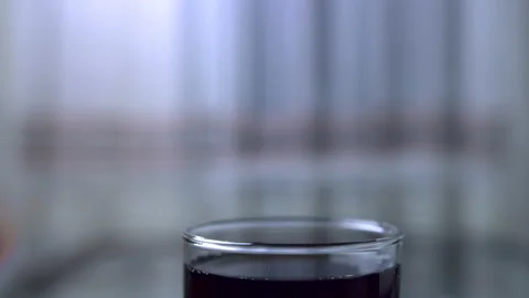 Full glass with dark soda, close-up, camera movement Stock Footage 132045331