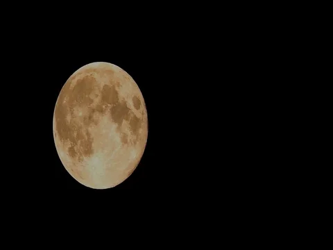 Full Golden Moon - time-lapse, motion Vidéo 74159346