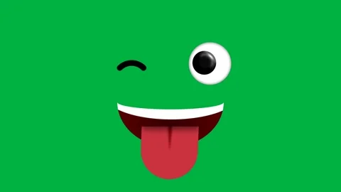 Full green screen with crazy and funny expression Stock Footage 280133125