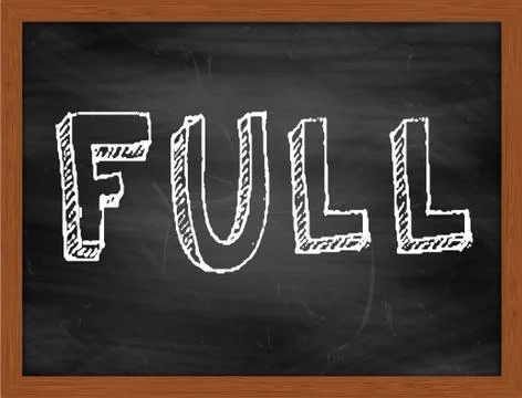 FULL  hand writing text on black chalkboard Stock Illustration