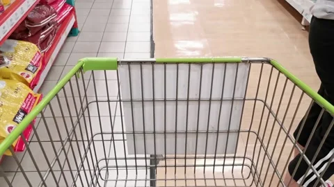 Full HD 1080 timelapse image supermarket cart (Cart page) Stock Footage 171414749