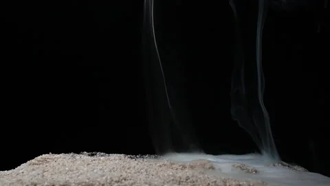 A full HD 1080p Slow motion video of a fuse wire being burnt under river sand Stock Footage 201491832