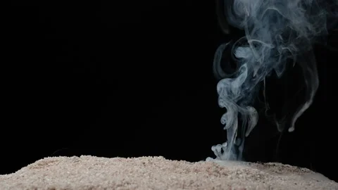 A full HD 1080p Slow motion video of a fuse wire being burnt under river sand Stock Footage 201491896