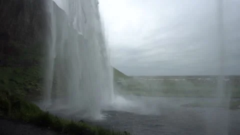 Full HD 5x slow motion: Seljalandsfoss waterfall in Iceland in August Stock Footage 151536171