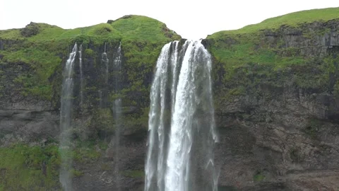 Full HD 5x slow motion: Seljalandsfoss waterfall in Iceland in August Stock Footage 151553620