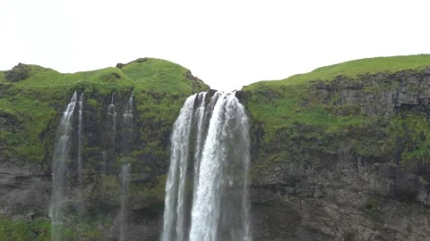 Full HD 5x slow motion: Seljalandsfoss waterfall in Iceland in August Stock Footage 151554807