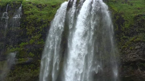 Full HD 5x slow motion: Seljalandsfoss waterfall in Iceland in August Stock Footage 151558400
