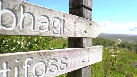 Full HD 5x slow motion: Lambhagi and Svartifoss Sign in Iceland Stock Footage 151826317