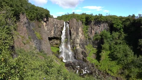 Full HD 5x slow motion: Hundafoss waterfall Stock Footage 151829270