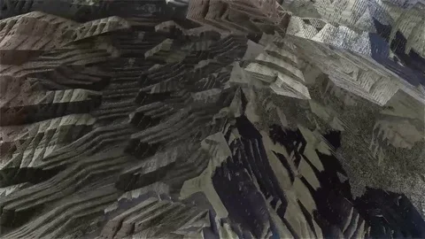 A Full HD Abstract Animated Shale-like 3D Fractal  Stock Footage 73114544