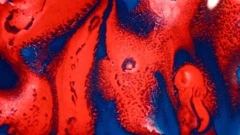 Full HD. Abstract background. Liquid ink two colors red and blue blending 스톡 동영상 88449375