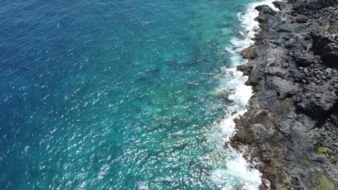 Full HD Aerial shot of beach and coastline in Tenerife, Grand Canary Island. Stock Footage 201599391