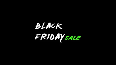 Full HD Black Friday Discount Text Animation: Sale Promo Video Footage. Stock Footage 319904485