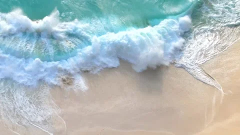 FULL HD cinematic beach waves, 4K Cinematic Video Stock Footage 274874544