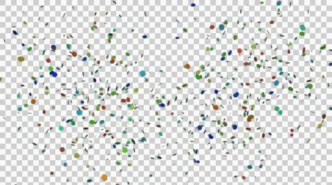 Full Hd colored confetti animation Stock Footage 43466890