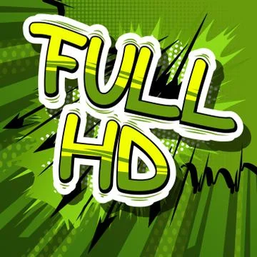 Full HD - Comic book style phrase on abstract background. Stockillustratie