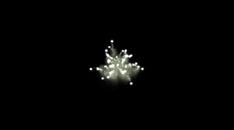 Full HD Fireworks 2 with alpha channel Stock Footage 3677855
