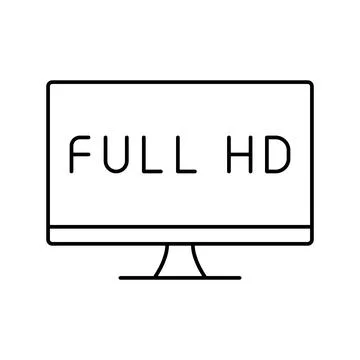 Full hd resolution computer screen line icon vector illustration Stockillustratie