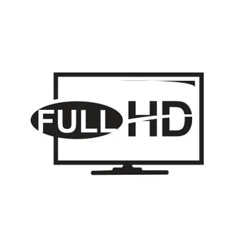Full HD tv screen Stock Illustration