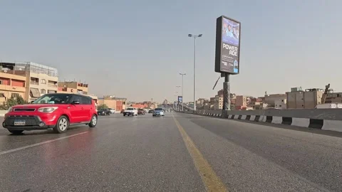 Full Highway Journey Through Cairo Ring Road Showing Life Greater Cairo Roads Stock Footage 329834982