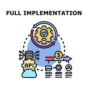 Full implementation development solution process deploying Stock Illustration