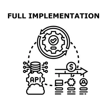 Full implementation development solution process deploying Stock Illustration