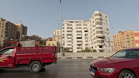 Full Journey Around Cairo Ring Road Showing the Scale of Greater Cairo Highways Stock-Footage 329844854