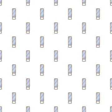Full length dressing mirror cartoon seamless pattern 스톡 일러스트