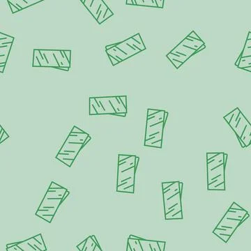 Full length mirror bedroom interior line seamless pattern Stock Illustration