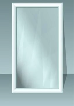 Full length mirror Stock Illustration