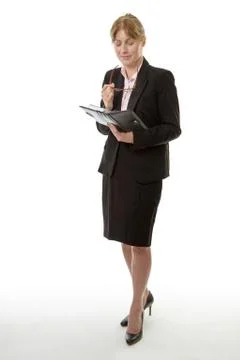 Full length office worker Foto stock