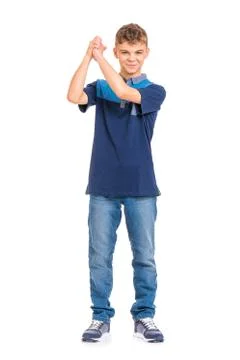 Full length portrait of boy Stock Photos