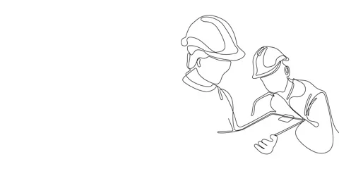 Full length single line animation. Video stock 225034918