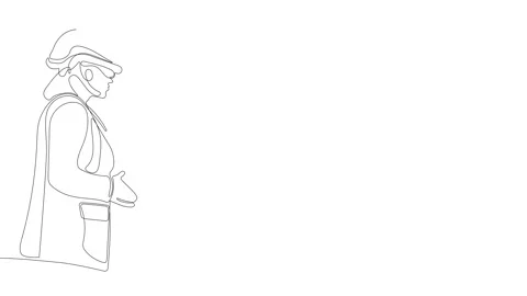 Full length single line animation. Video stock 225562284