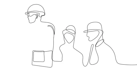 Full length single line animation. Stock Footage 225562658