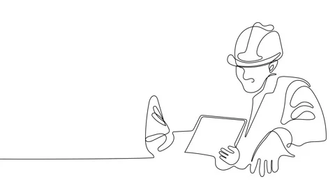 Full length single line animation. Stock Footage 225562724