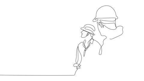 Full length single line animation. Stock Footage 231821591