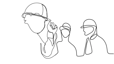 Full length single line animation. Video stock 235478753