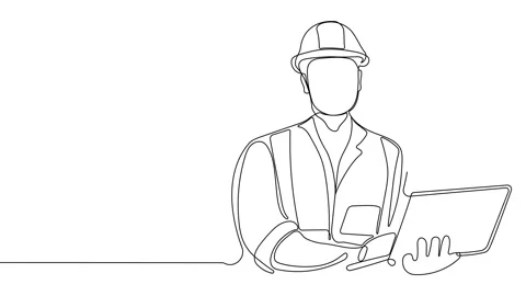 Full length single line animation. Stock Footage 236727948