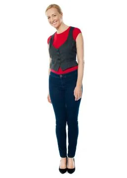 Full length view of a middle age lady Stock Photos