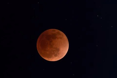 Full Lunar eclipse. Blood moon Stock Photos
