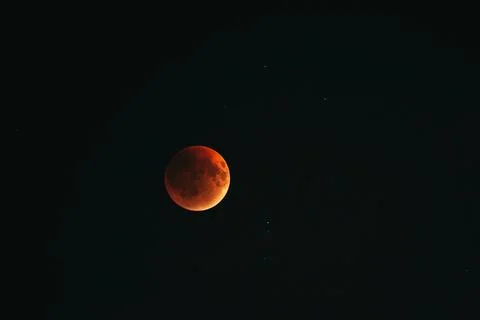 Full Lunar eclipse. Blood moon Stock Photos