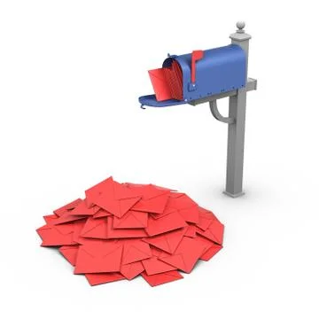 Full mailbox Stock Illustration