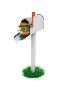 Full mailbox Stock Illustration