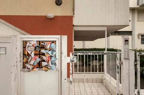 Full mailbox in Italy Stock Photos