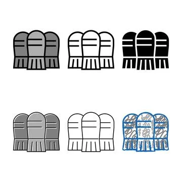 Full metal jacket bullet multipack color icon vector Stock Illustration