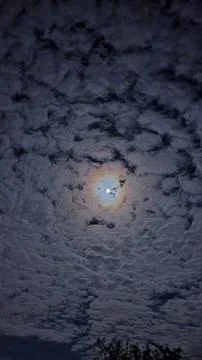 Full Moon Amid Clouds Stock Photos