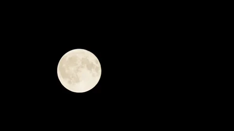 The Full Moon and Black Sky Stock-Footage 346057244